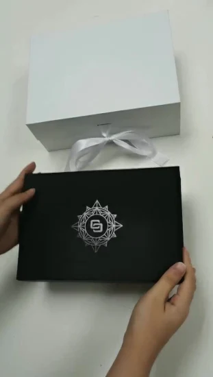 Caja de regalo magnética plegable plegable con imán de papel de lujo personalizado, caja de embalaje para ropa